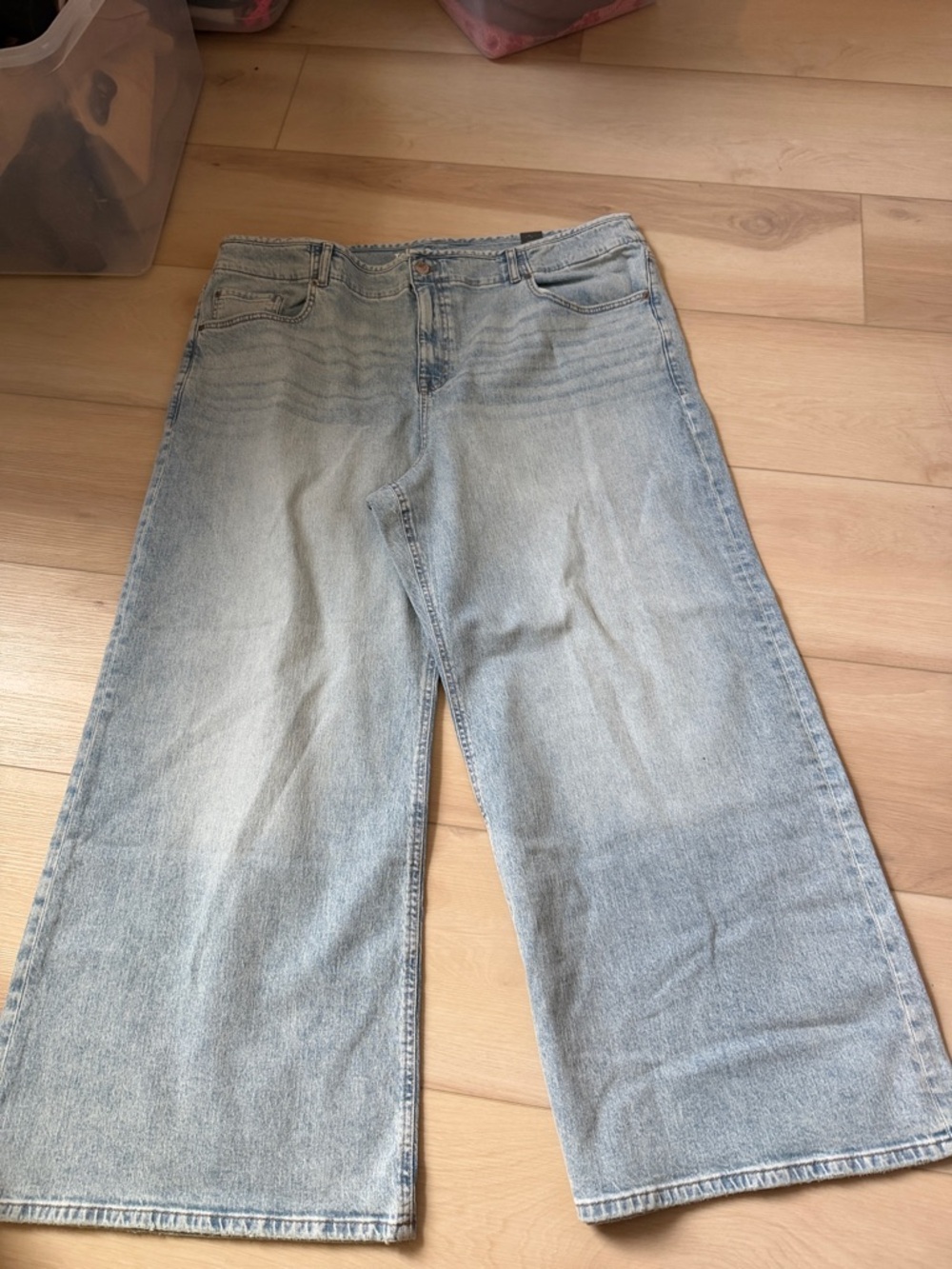 torrid Faded Light Blue Wide Leg Jeans